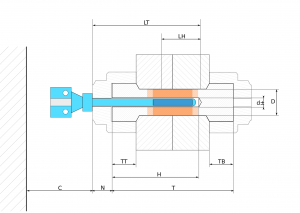 This scheme depicts how induction bolt heating words, when applied to hollow bolts.