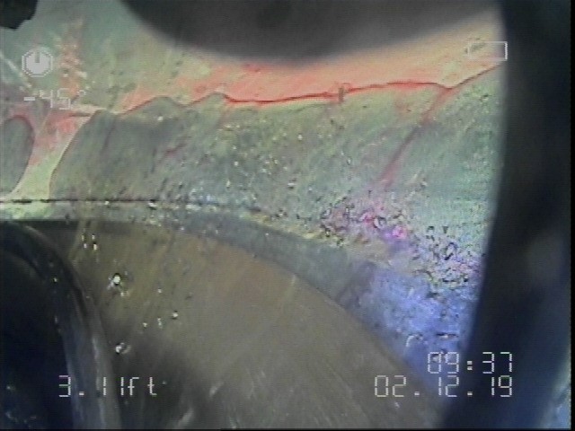 Eroded Governor Valve Seat seen from an endoscope