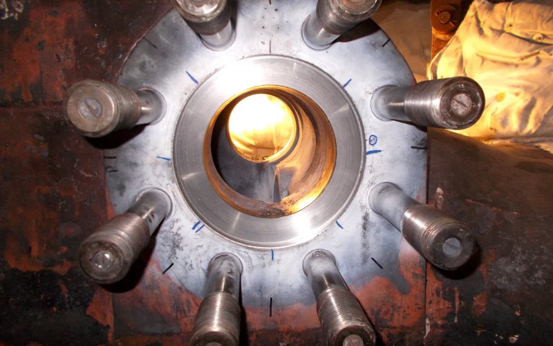 On-Site Boring on Flanges of a Turbine Valve
